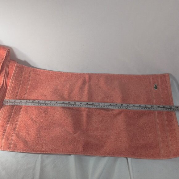 Lacoste 4 Set Orange Towels Bath Body Hand Hair 100% Cotton 30x52" Crocodile - Picture 12 of 12